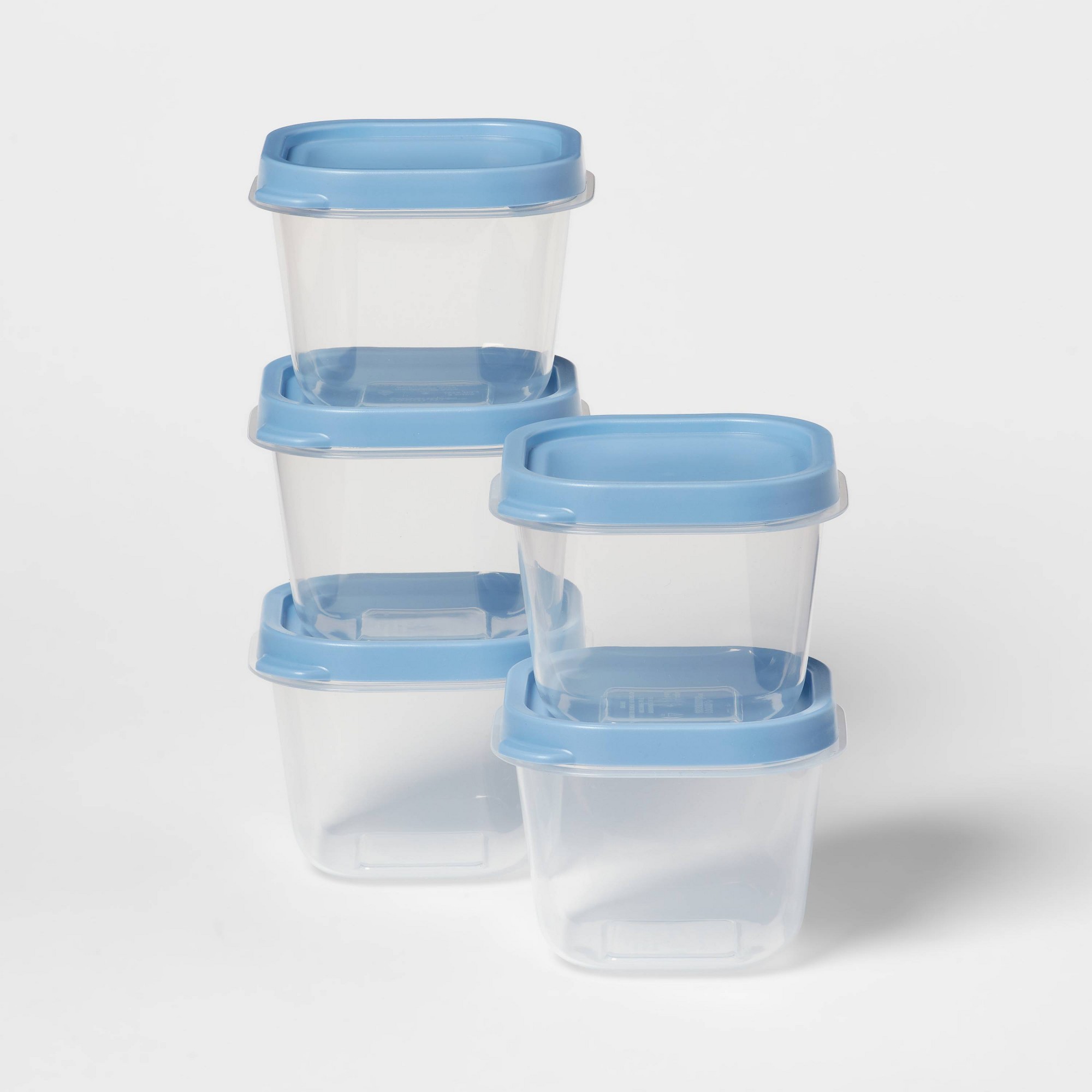 Meal Prep Glass - 10 szt. Niebieskich Plastikowych Pojemników do