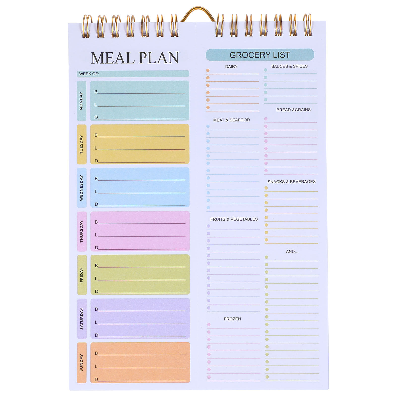 Meal Prep Menu - Notatnik do planowania posiłków tygodniowych A5,