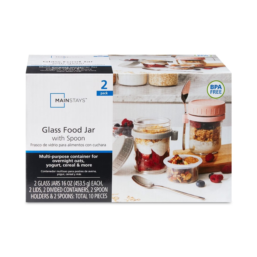 Meal Prep Glass - Przenośny pojemnik na owsiankę nocną i