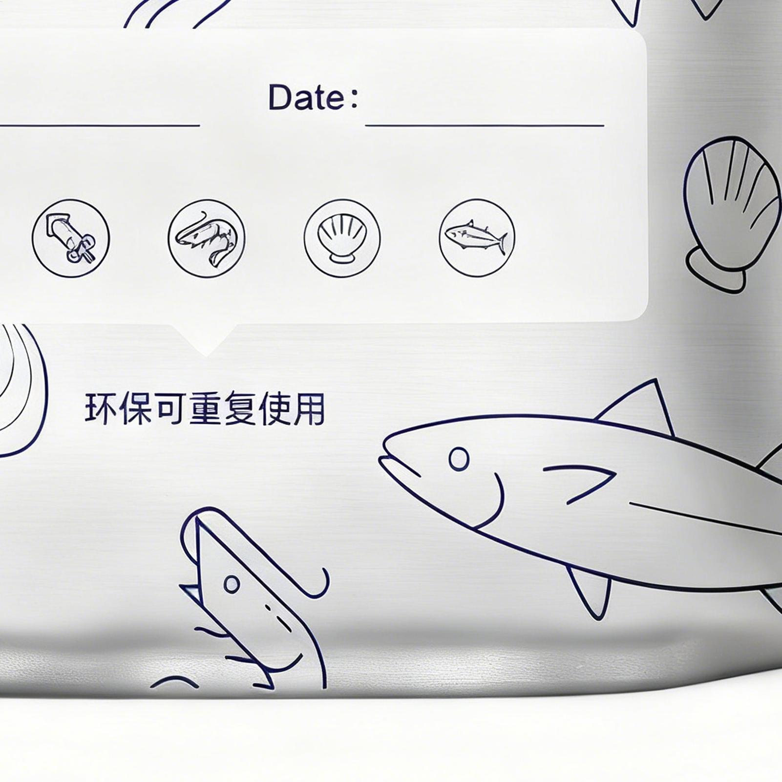 Meal Prep Seafood - Aluminiowe worki do przechowywania 30 sztuk