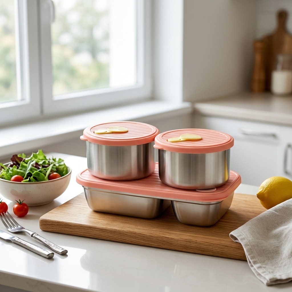 Meal Prep Kinder - Zestaw pojemników na lunch ze stali