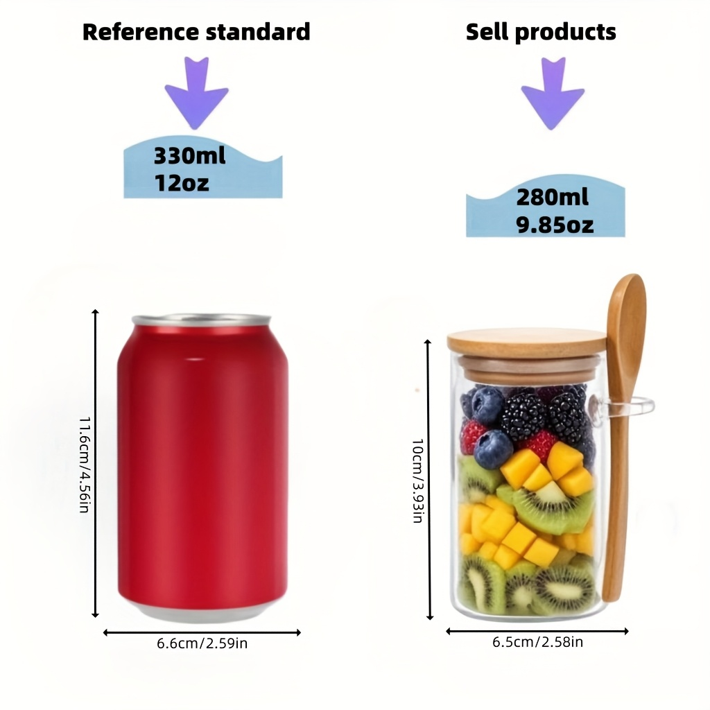4/8/12 szt., Szklanki na owsia – Meal Prep Glass recenzja i cena