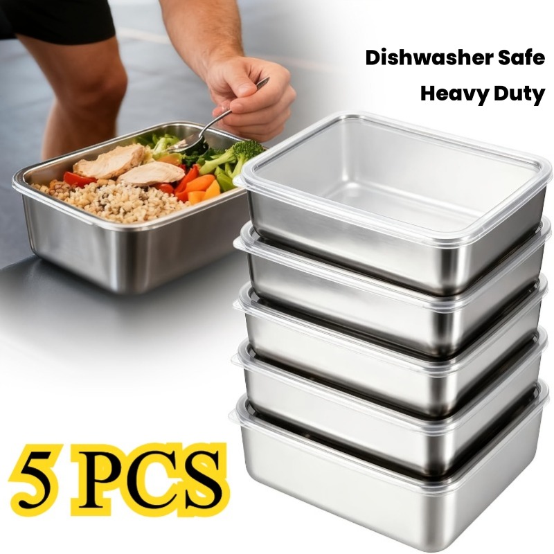 5-częściowy zestaw pojemników  – Meal Prep Containers Xl recenzja i cena