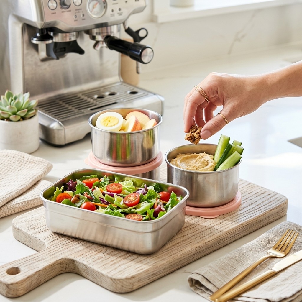 Zestaw pojemników na lunch ze  – Meal Prep Kinder recenzja i cena