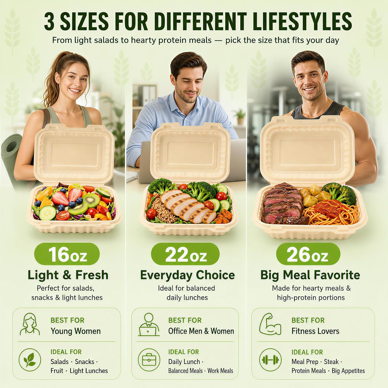50 sztuk pojemników typu clams – Meal Prep Microwave recenzja i cena