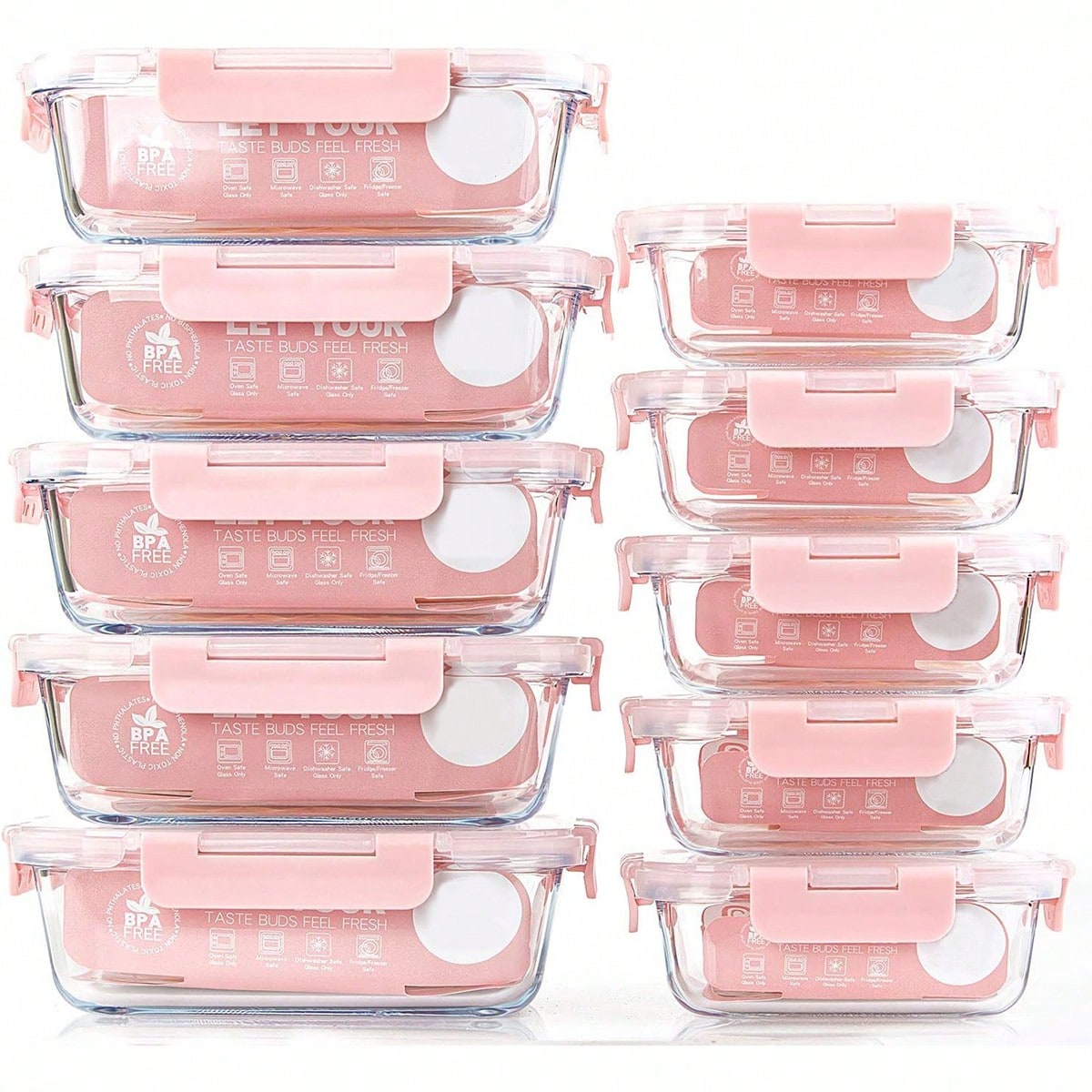 10 sztuk szklanych pojemników  – Meal Prep Glass recenzja i cena