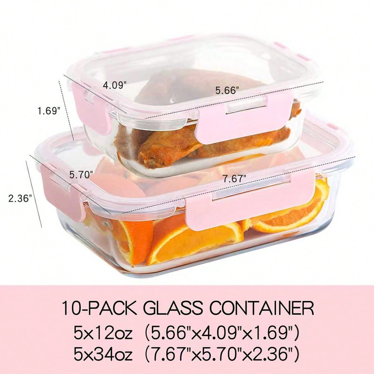 10 sztuk szklanych pojemników  – Meal Prep Glass recenzja i cena