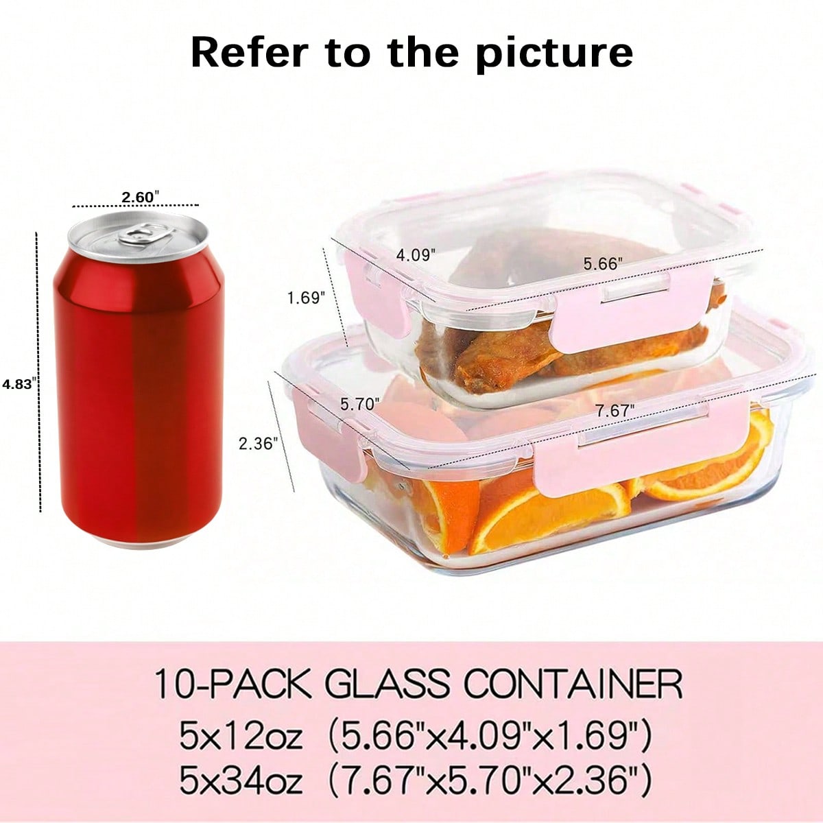 10 sztuk szklanych pojemników  – Meal Prep Glass recenzja i cena